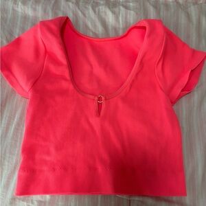 Aerie Athletic Bright Pink Crop Top